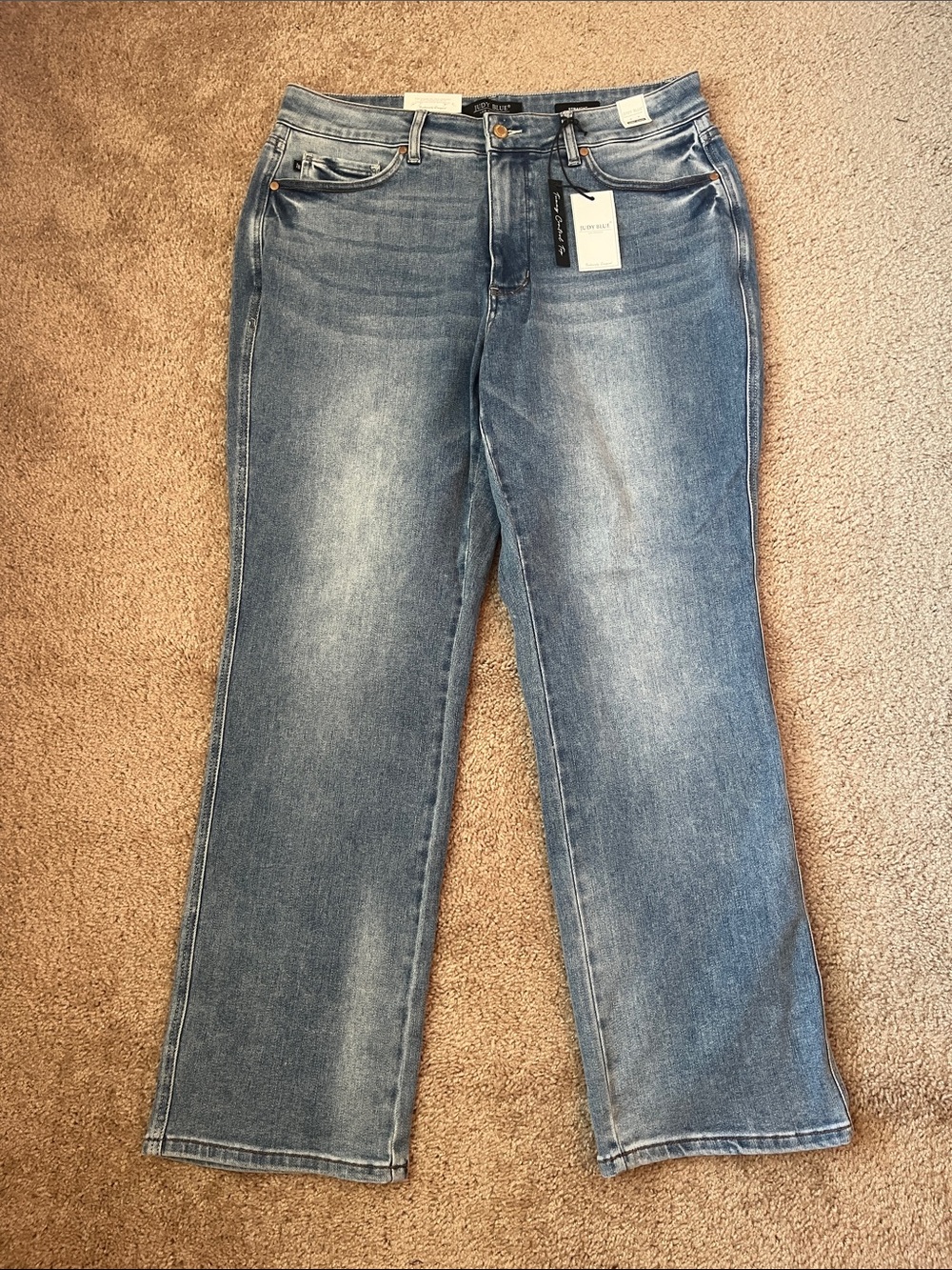 NWT Judy Blue High Waisted Straight Jeans